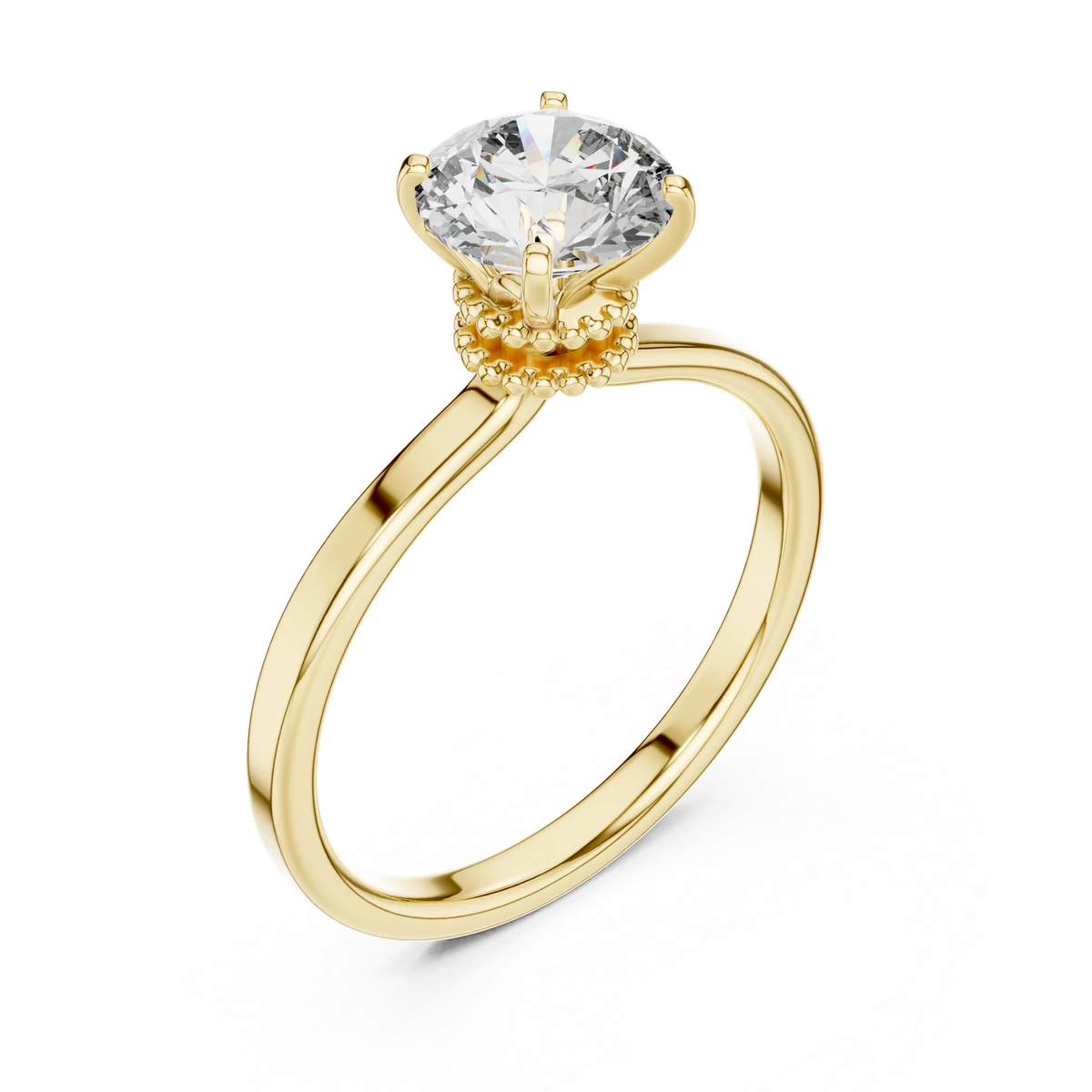 Lotus Crown Diamond Ring
