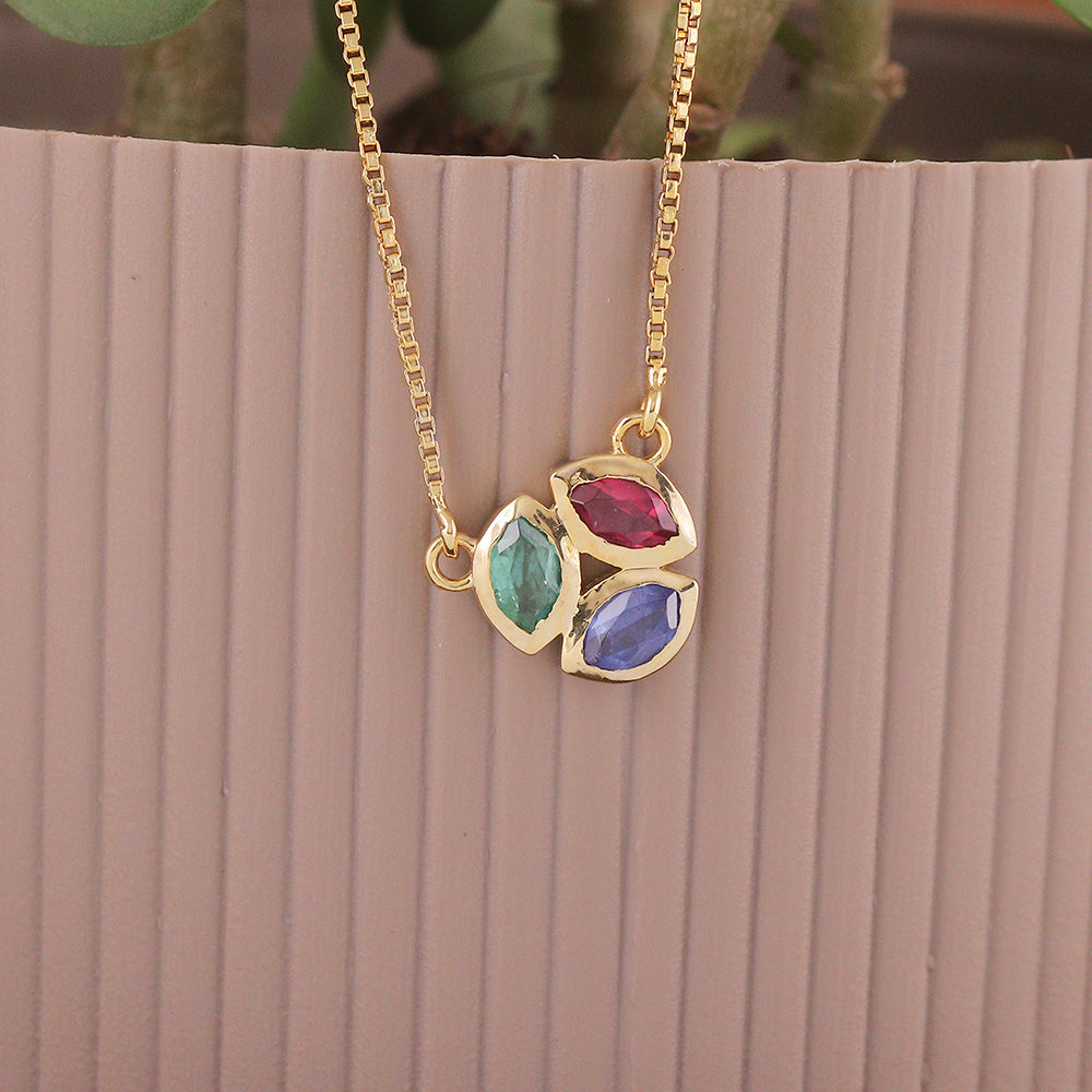 Multi-Stone Petal Pendant