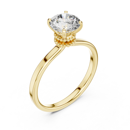 Lotus Crown Diamond Ring