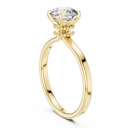 Lotus Crown Diamond Ring