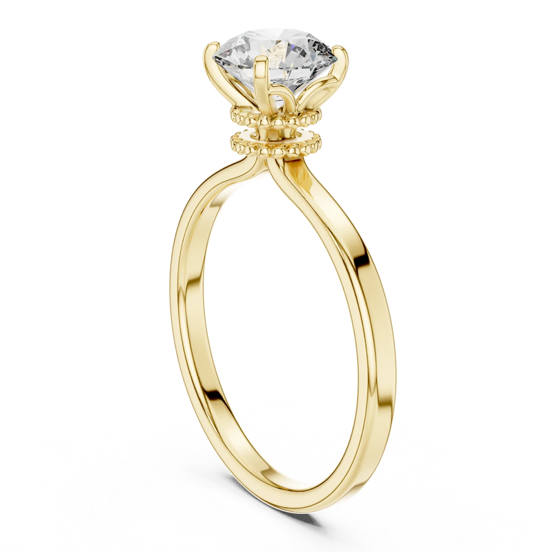 Lotus Crown Diamond Ring