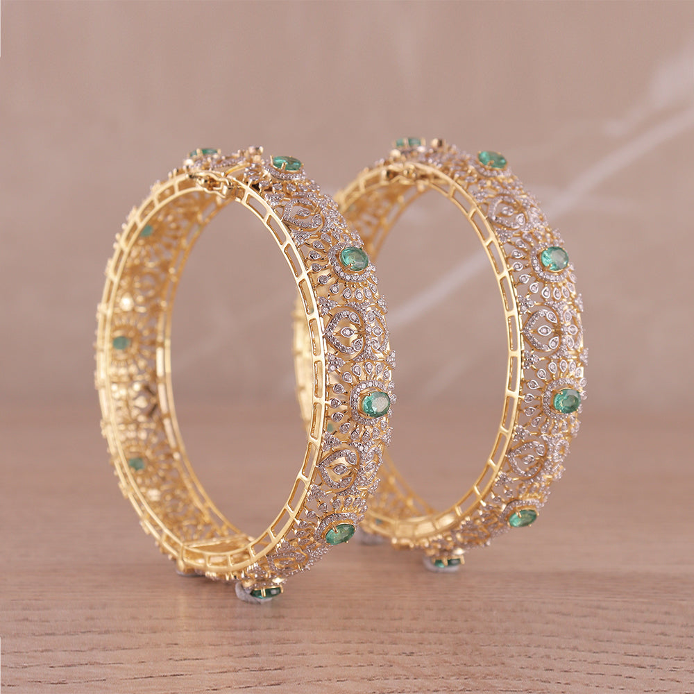 Emerald Royale Diamond Bangle Set