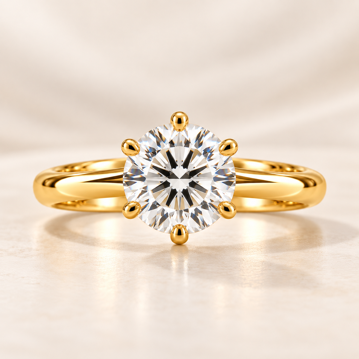 Classic Gold Premium Solitaire Ring