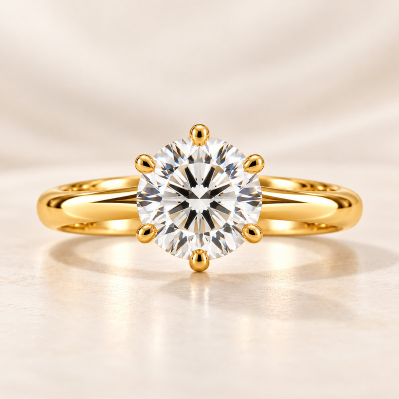 Classic Gold Premium Solitaire Ring
