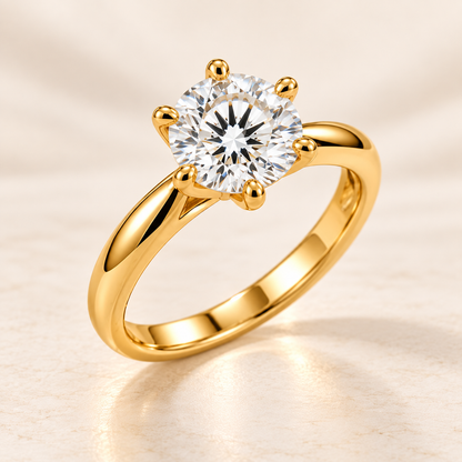 Classic Gold Premium Solitaire Ring