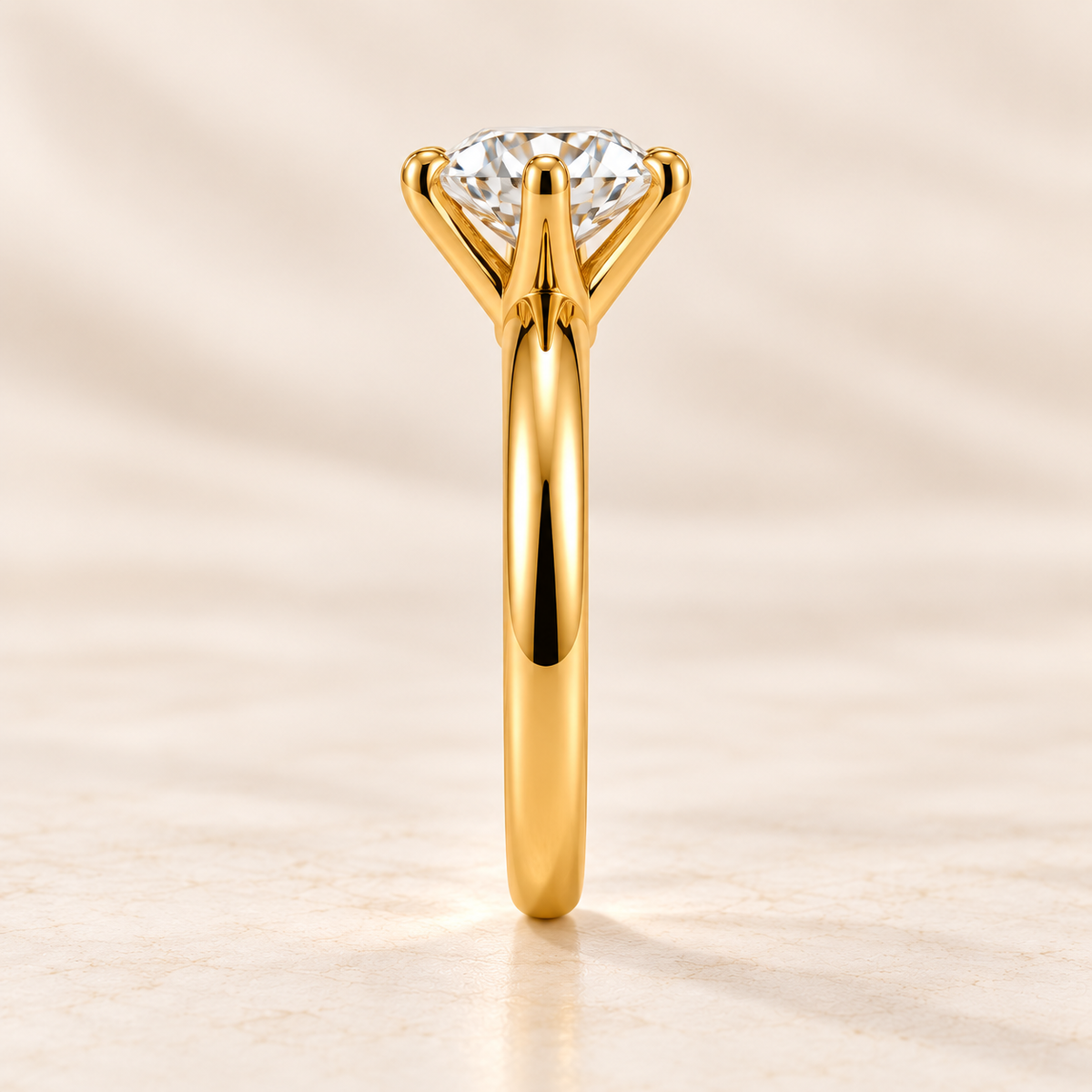 Classic Gold Premium Solitaire Ring