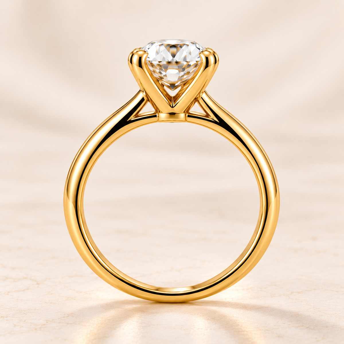 Classic Gold Premium Solitaire Ring