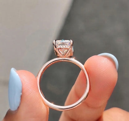 Rediant solitaire ring