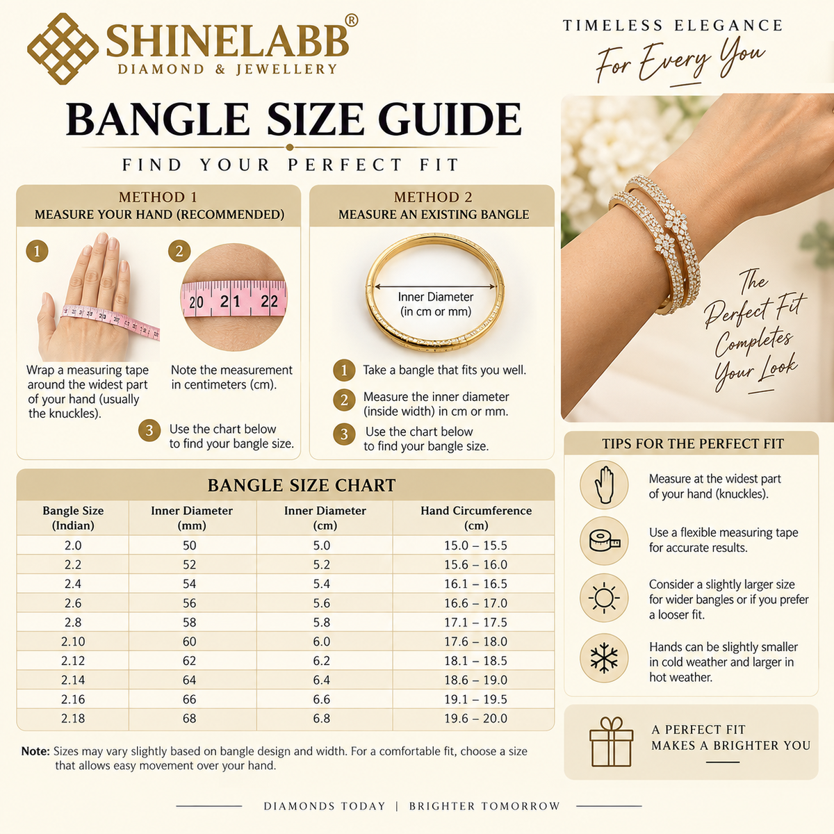 Floral Grace Diamond Gold Bangle