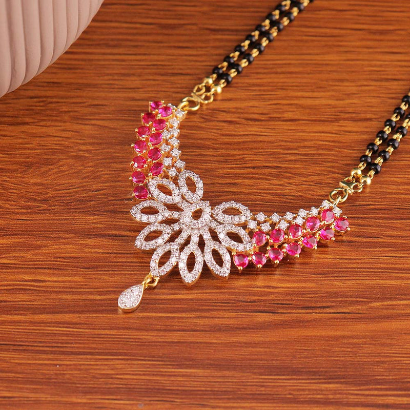 Blush Floral Diamond Mangalsutra