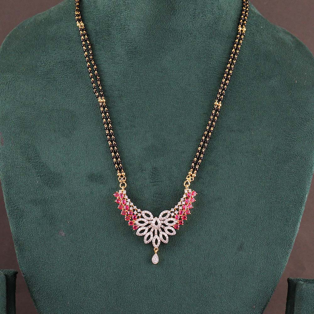 Blush Floral Diamond Mangalsutra