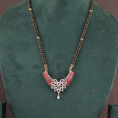 Blush Floral Diamond Mangalsutra