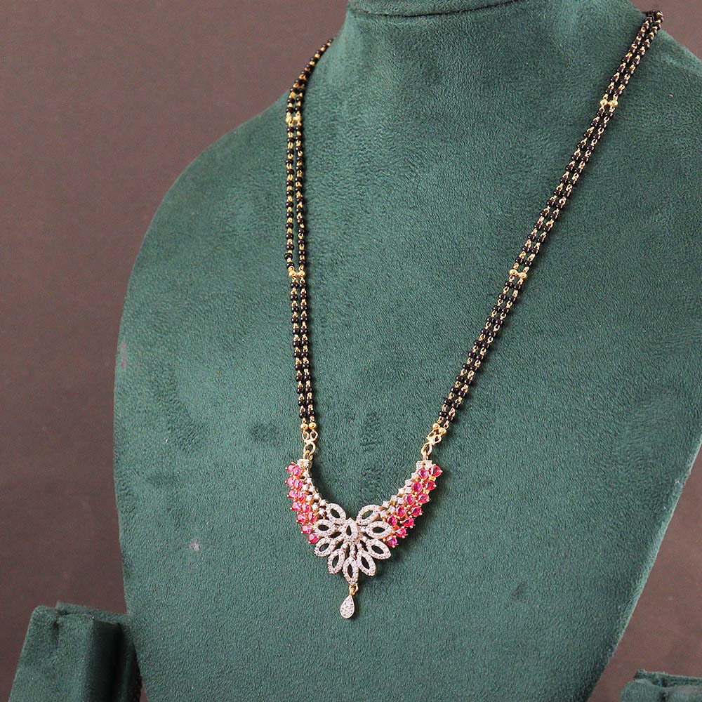 Blush Floral Diamond Mangalsutra
