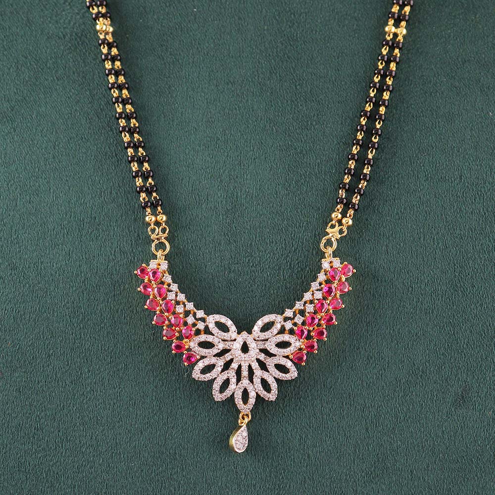 Blush Floral Diamond Mangalsutra