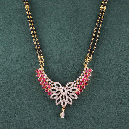 Blush Floral Diamond Mangalsutra