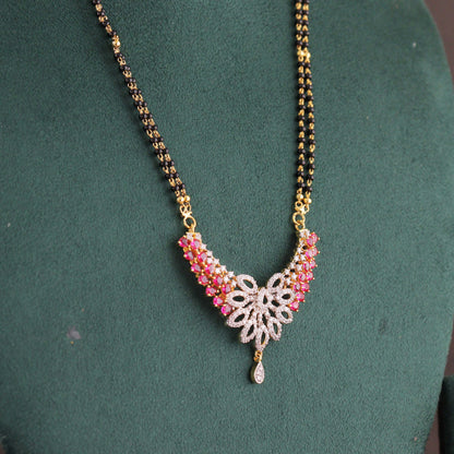 Blush Floral Diamond Mangalsutra