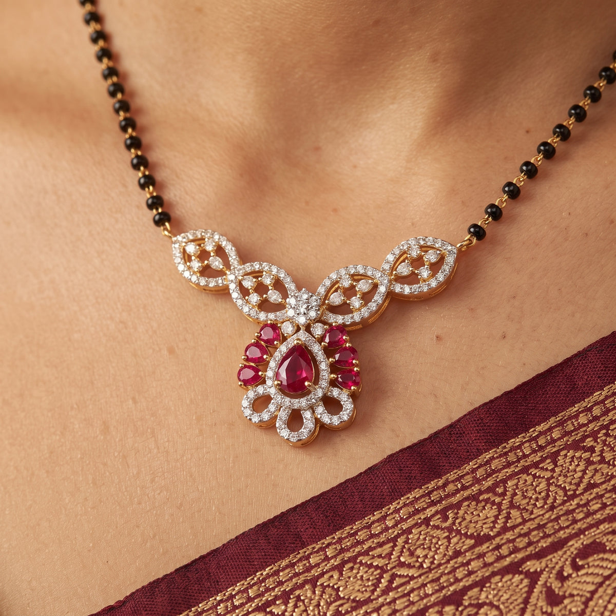 Blush Infinity Diamond Mangalsutra