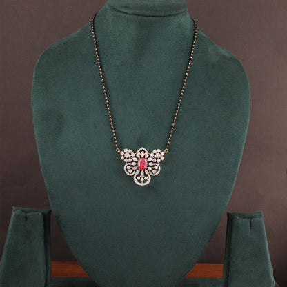 Crimson Bloom Diamond Mangalsutra