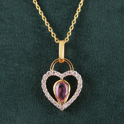 Crimson Heart Diamond Pendant