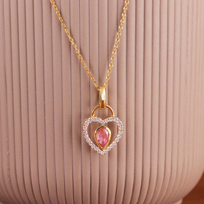 Crimson Heart Diamond Pendant