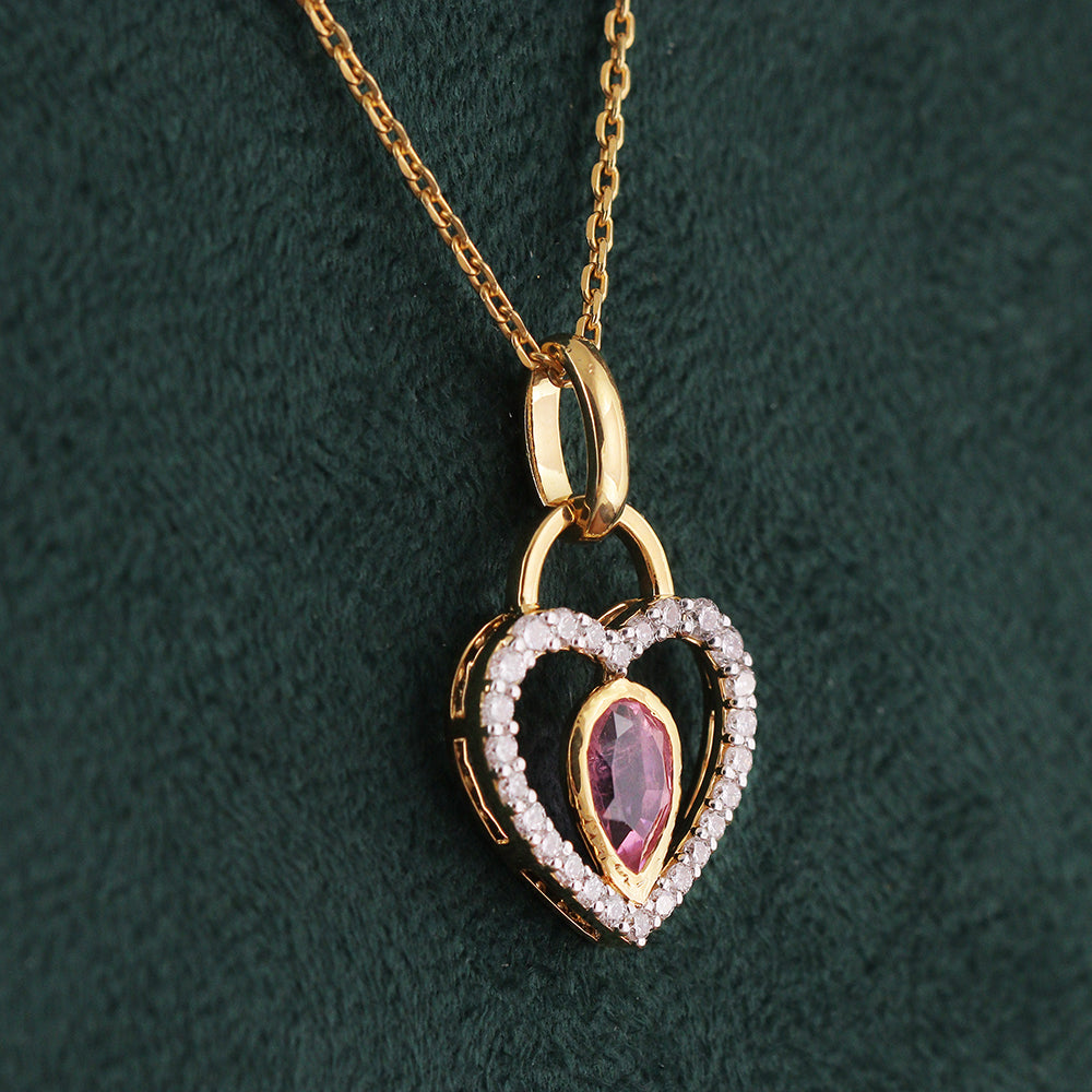 Crimson Heart Diamond Pendant