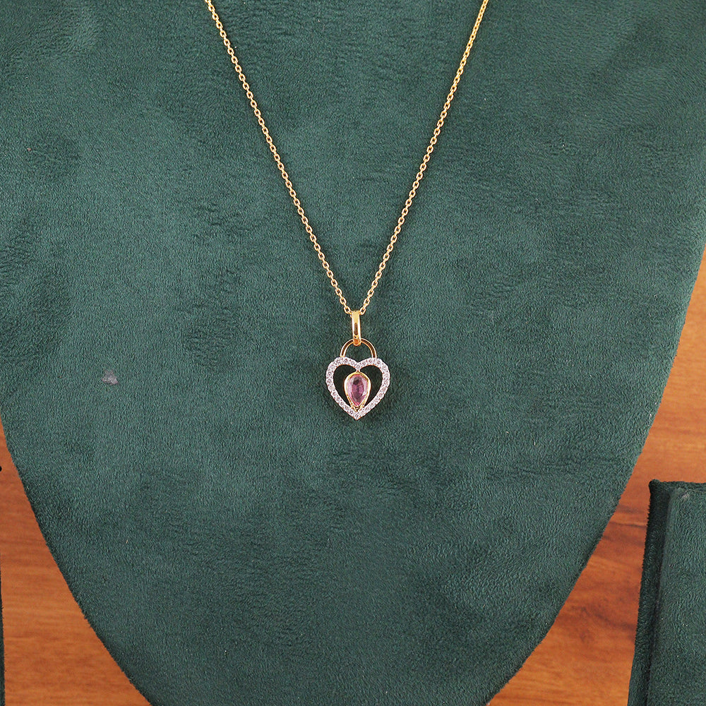 Crimson Heart Diamond Pendant