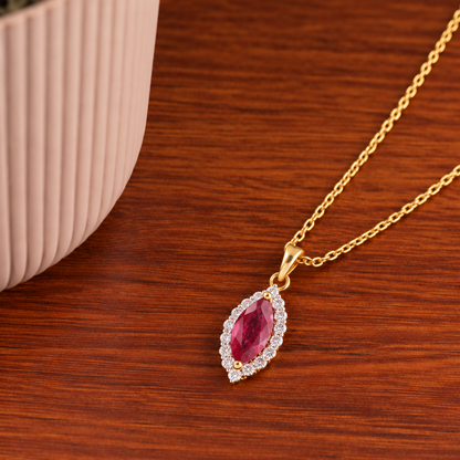 Crimson Marquise Diamond Pendant