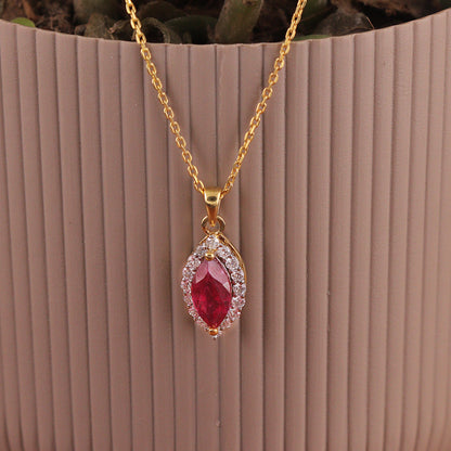 Crimson Marquise Diamond Pendant