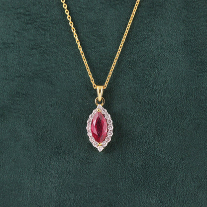 Crimson Marquise Diamond Pendant