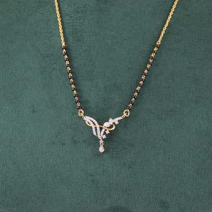 Curved Grace Diamond Mangalsutra