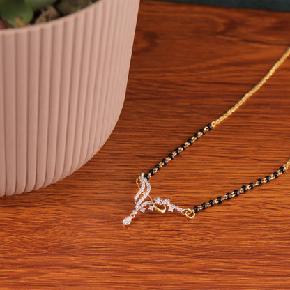 Curved Grace Diamond Mangalsutra
