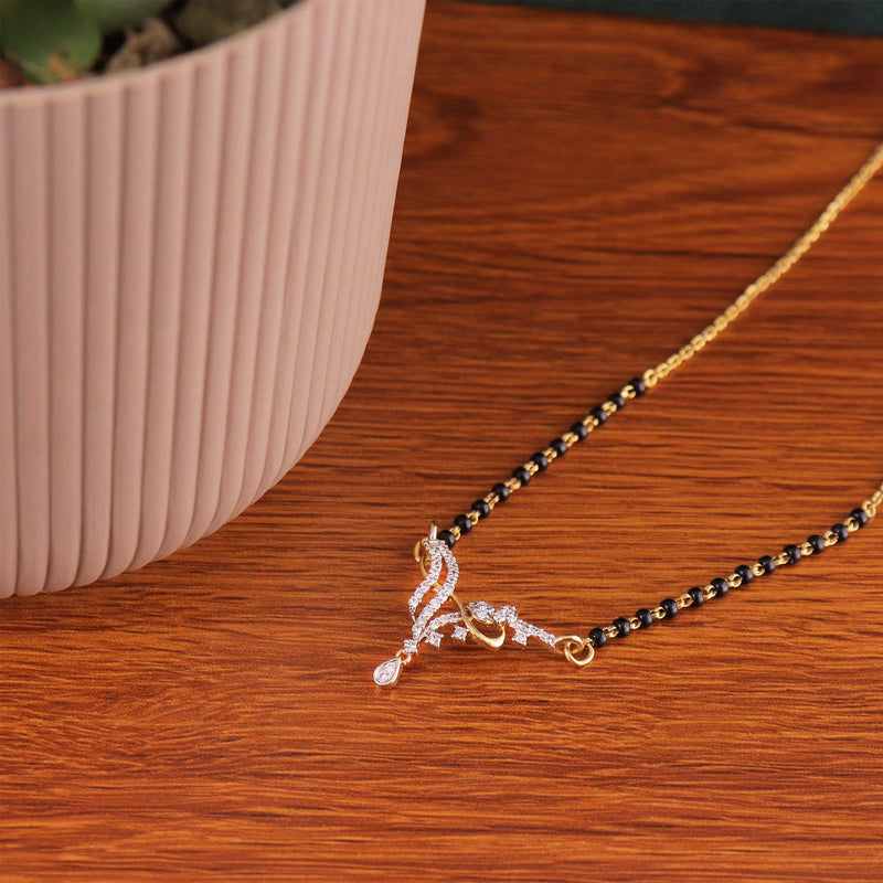 Curved Grace Diamond Mangalsutra
