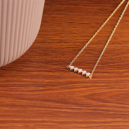 Graduated Bar Diamond Necklace