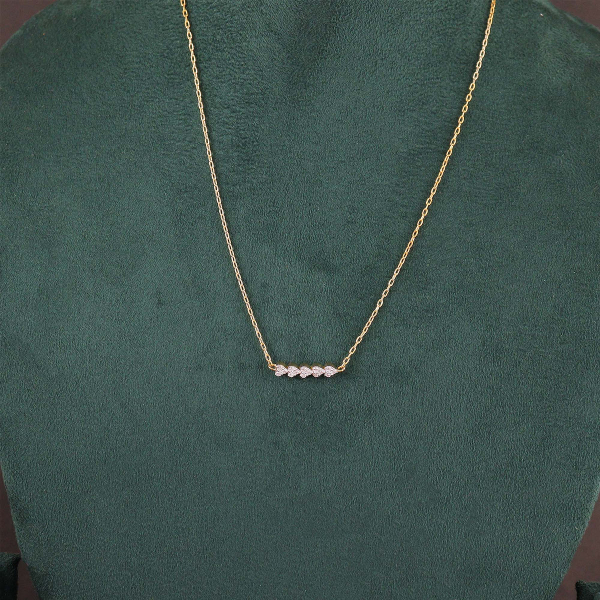 Graduated Bar Diamond Necklace