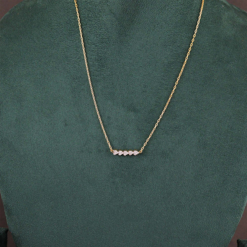 Graduated Bar Diamond Necklace