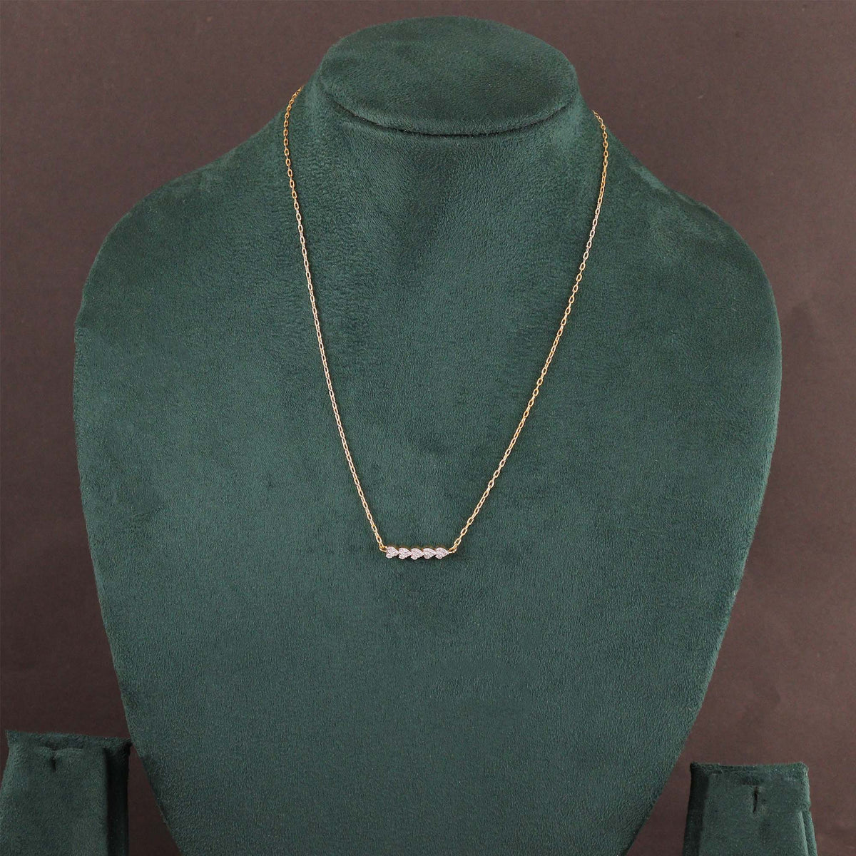 Graduated Bar Diamond Necklace