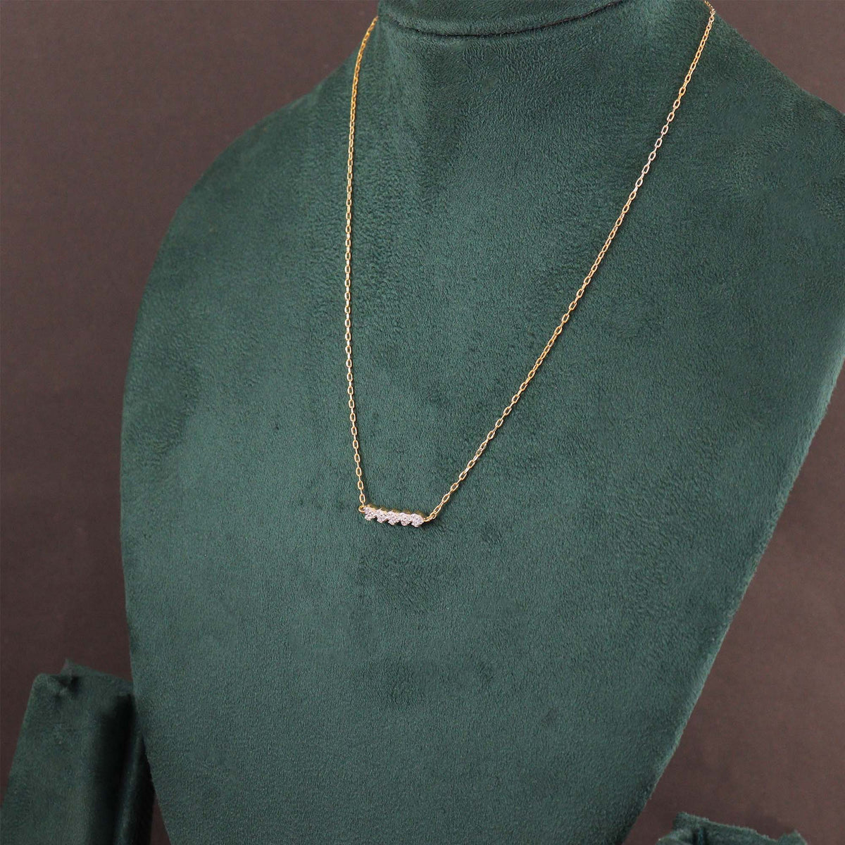Graduated Bar Diamond Necklace