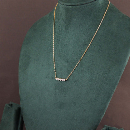 Graduated Bar Diamond Necklace
