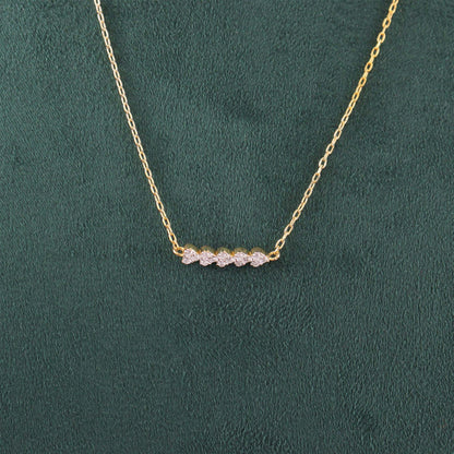 Graduated Bar Diamond Necklace