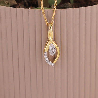 Infinity Leaf Diamond Pendant