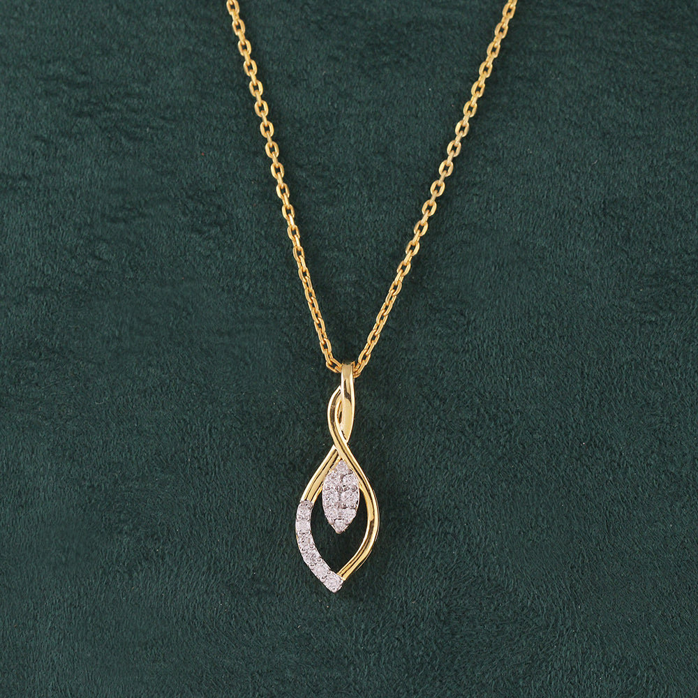 Infinity Leaf Diamond Pendant