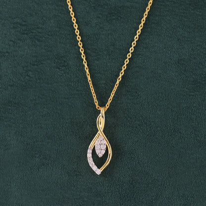 Infinity Leaf Diamond Pendant