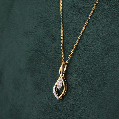 Infinity Leaf Diamond Pendant