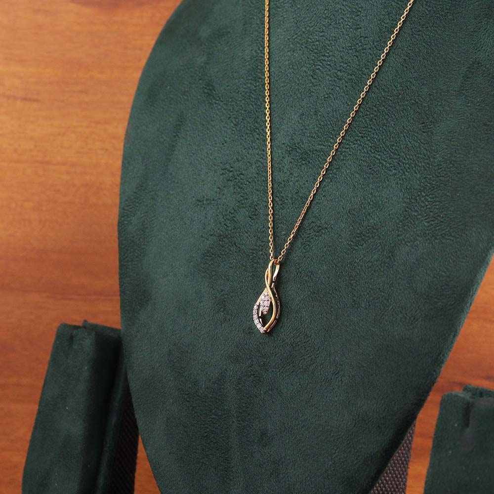 Infinity Leaf Diamond Pendant