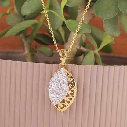 Lattice Marquise Diamond Pendant