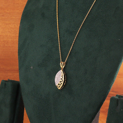 Lattice Marquise Diamond Pendant