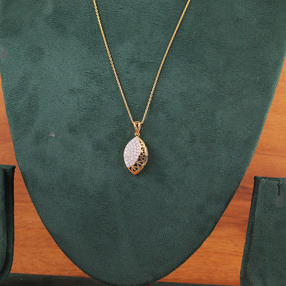 Lattice Marquise Diamond Pendant