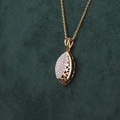 Lattice Marquise Diamond Pendant