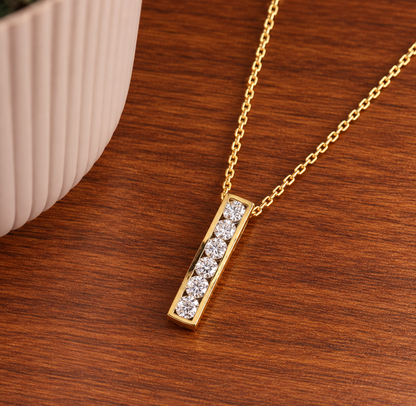 Luminous Bar Diamond Pendant