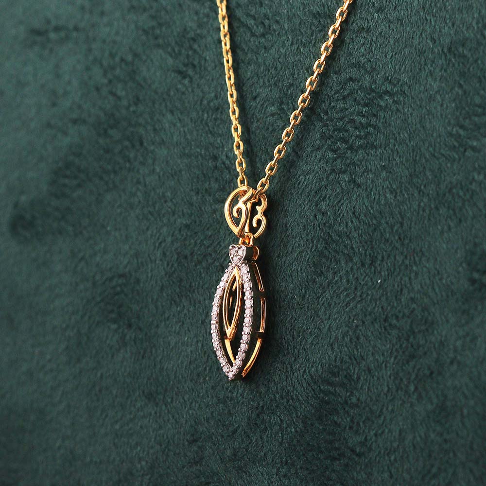 Marquise Leaf Diamond Pendant